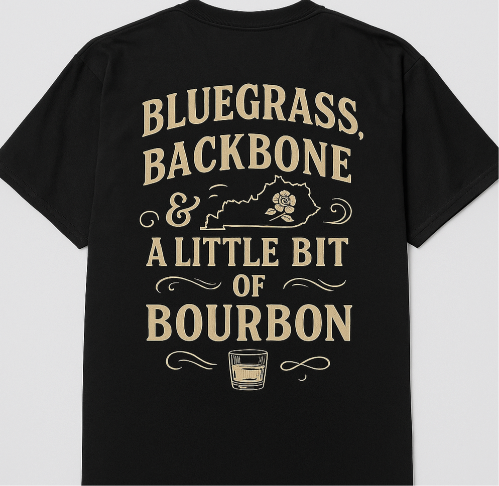 Bluegrass, Backbone & Bourbon Tee- 270Threadz Original