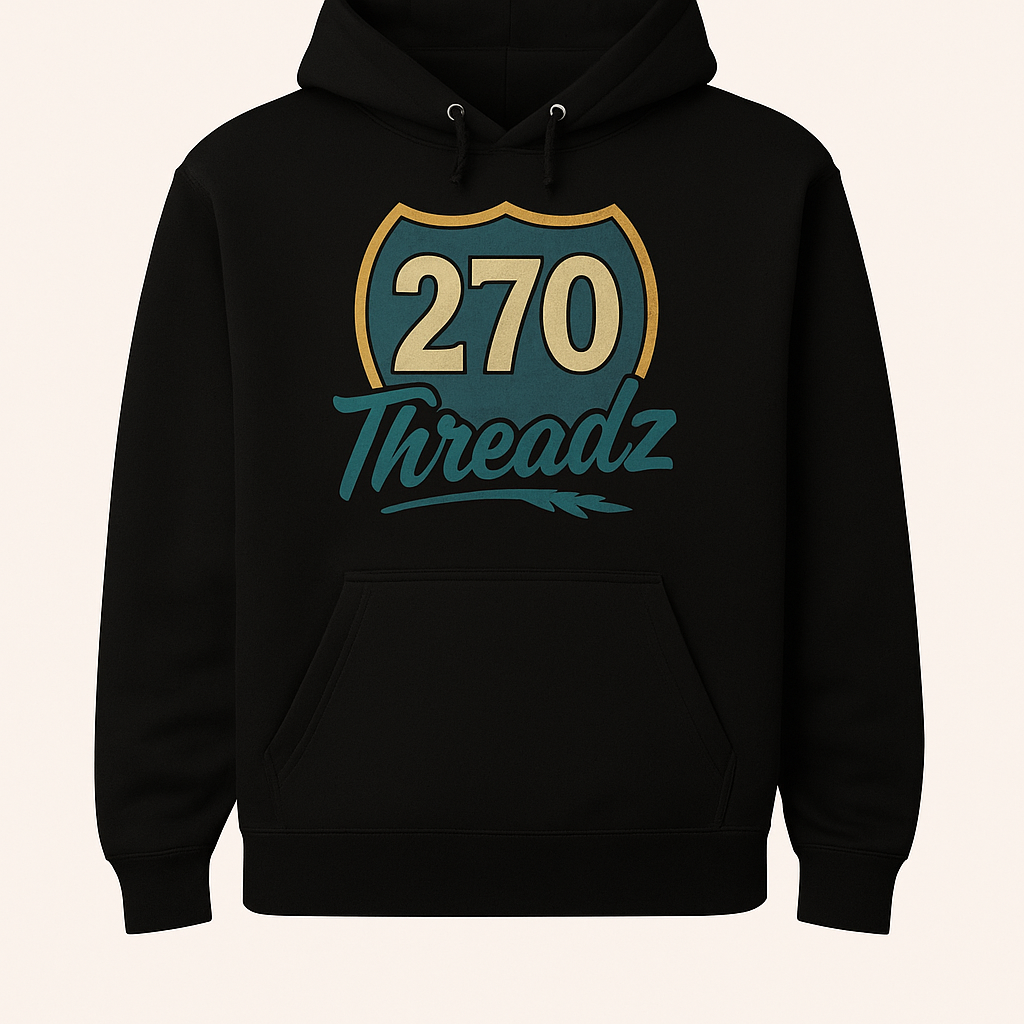 270 Threadz Shield Hoodie- Gold & Grit Edition