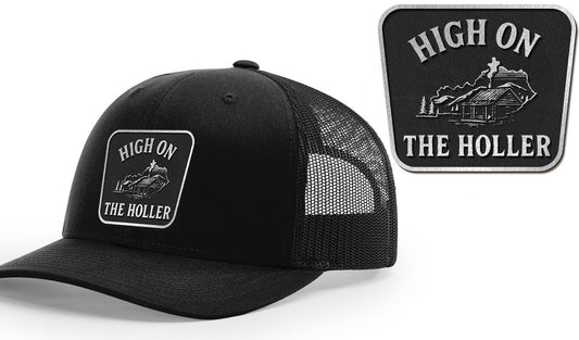 High on the Holler – Richardson 112 Trucker Hat (Black)